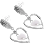 Серьги «ЭЛЛОДИ», сердечки, цвет золото и серебро, 3,5*3,5см