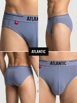 Трусы (5шт) мужские слипы спорт Atlantic, 5SMP-004, хлопок, графитовый + голубой + деним + индиго + темно-зеленый