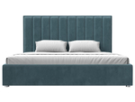 Кровать интерьерная Афродита 200, Бирюзовый, Велюр, 120603