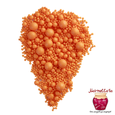 Шоколадный декор "Жемчуг ОРАНЖЕВЫЙ" 3 размера №138, 100 гр.