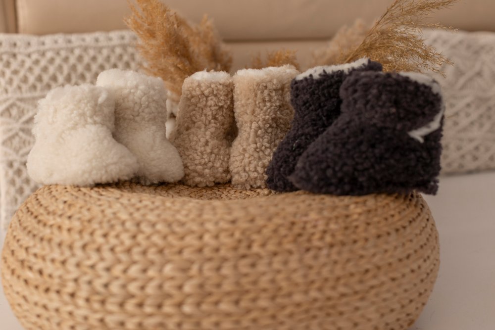 Детские пинетки из натуральной овчины