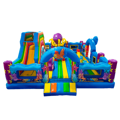 Коммерческий надувной батут "Золотая рыбка" 10*8*3,8 м.