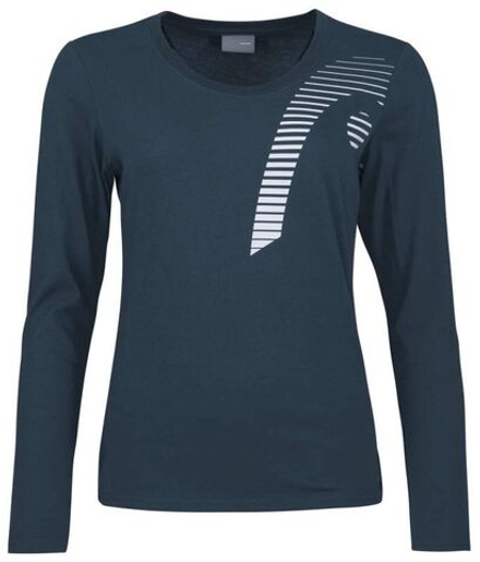 Женская теннисная футболка   Head Club 21 Linda LS - navy
