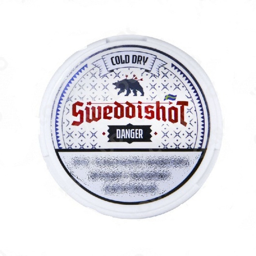 Табак жевательный SWEDDISHOT С ароматом «COLD DRY» DANGER 10 гр.