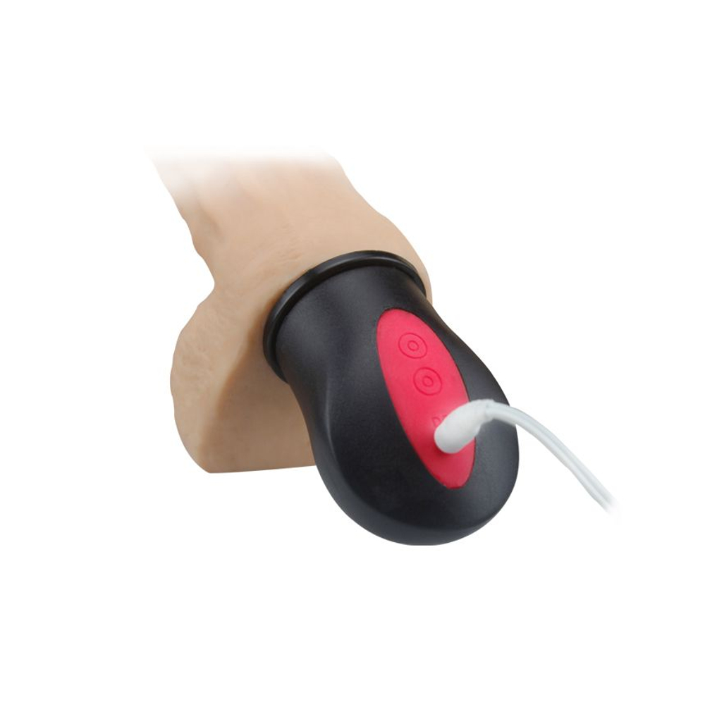 Телесный вибромассажёр с функцией нагрева Flexible Bending - 26 см. (Цвет: телесный)