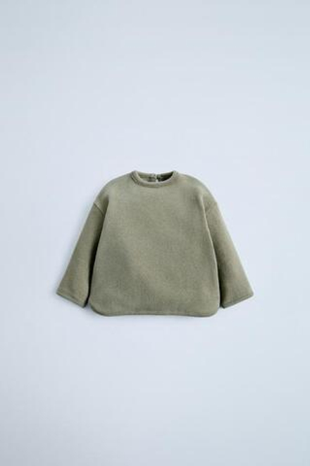 ZARA МЯГКАЯ ФУТБОЛКА, СВЕТЛО-ЗЕЛЕНЫЙ