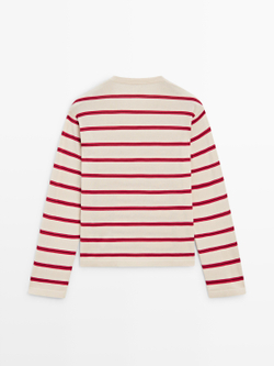 Massimo Dutti Свитер из 100% хлопка, красный