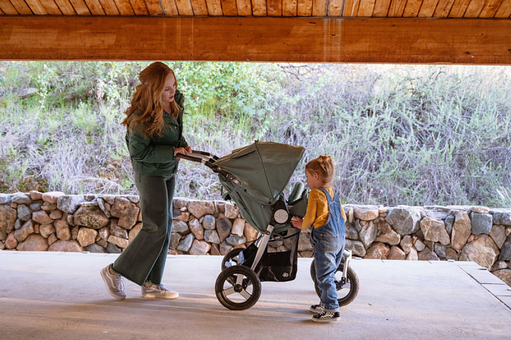 Прогулочная коляска для двойни Bumbleride Indie Twin Sea Glass