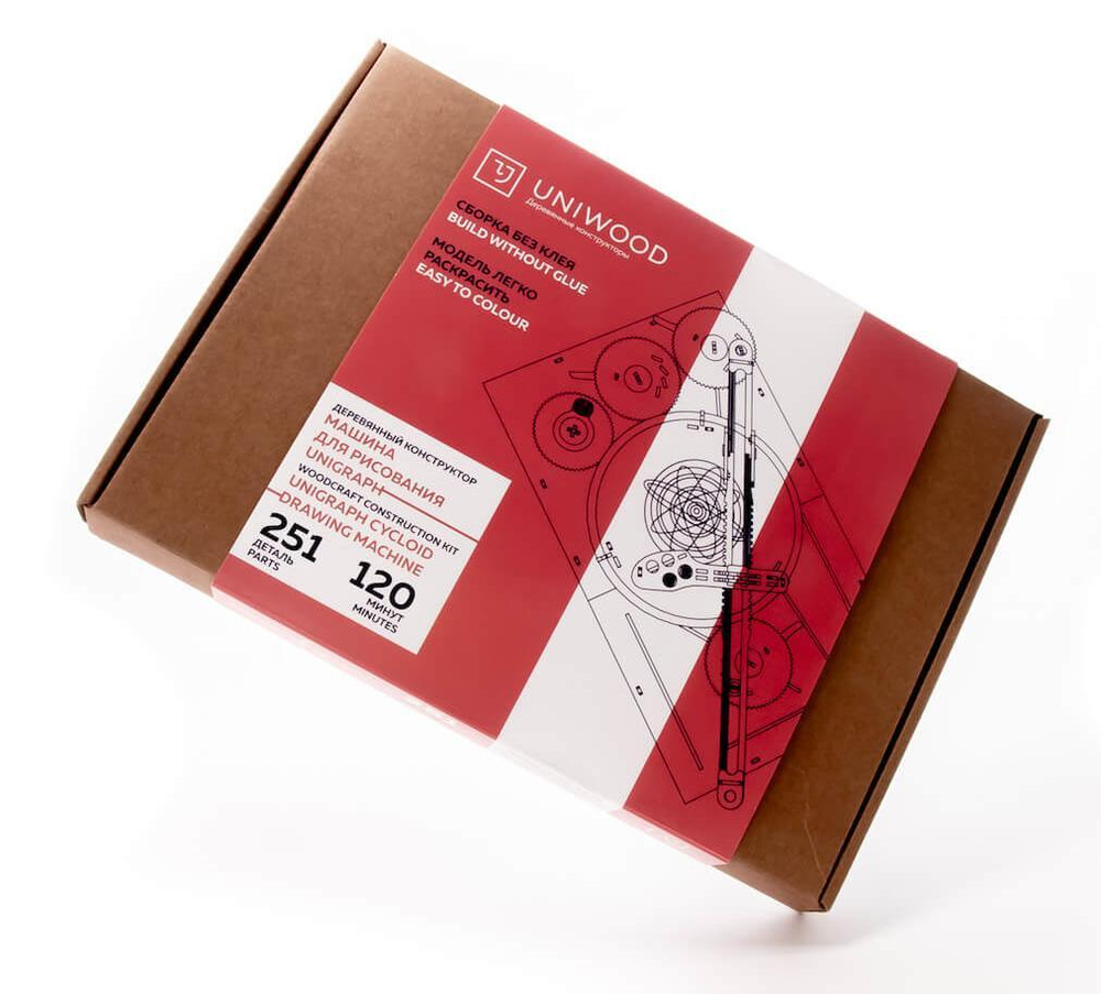 Конструктор из дерева UNIWOOD Машина для рисования UNIGRAPH