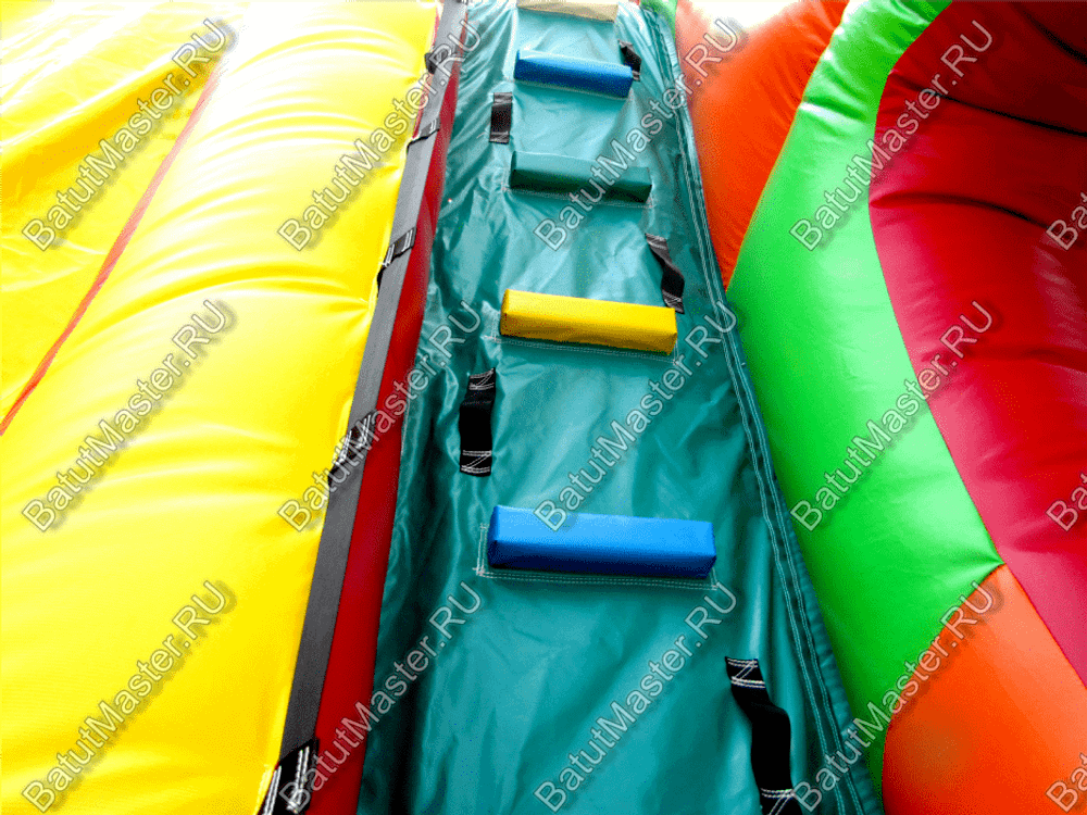 Батут-горка "Дракон 3" с шипами, два входа 11*6*8,5 м