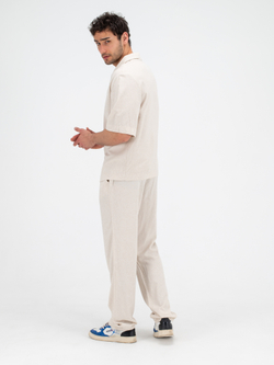 Костюм льняной с брюками. Песок