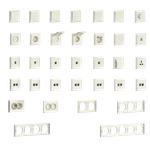 Накладка 2-я для розеток RJ45, TV, SAT, слоновая кость, серия S08