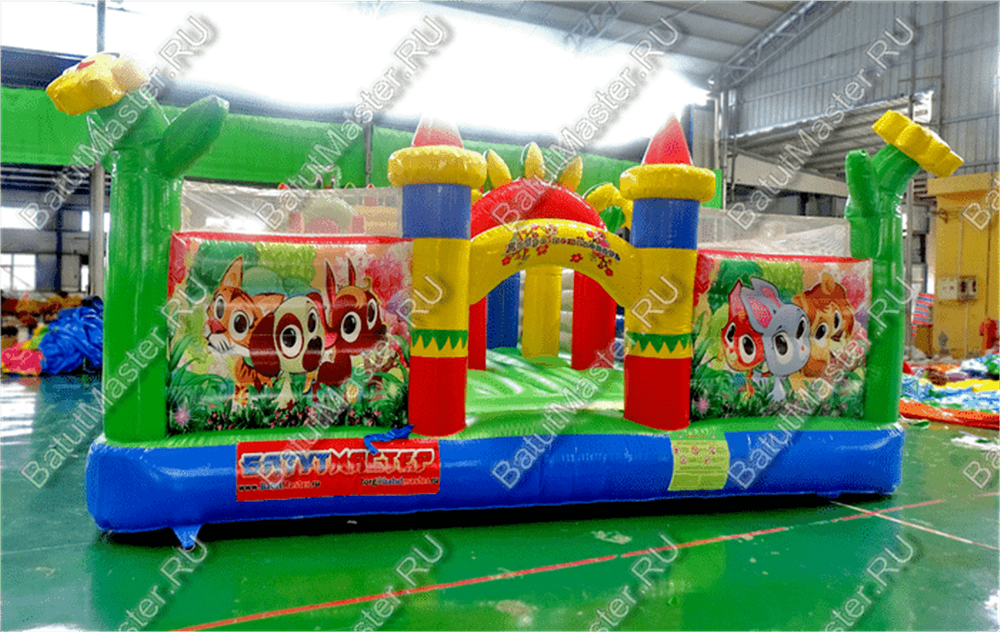 Коммерческий надувной батут "Радужный город 2" 12*6*3 м