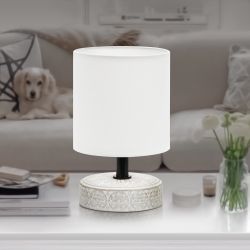 Настольная лампа Rivoli Eleanor 7070-501 1 * Е14 40 Вт керамика бежевая, белая | Rivoli