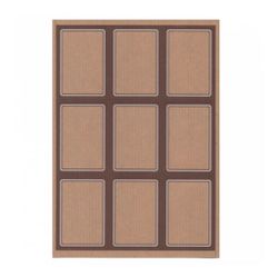 Этикетка бумажная самоклеящаяся крафт, 6,3*9 см, 100 листов, 9 наклеек/лист Garcia De Pou