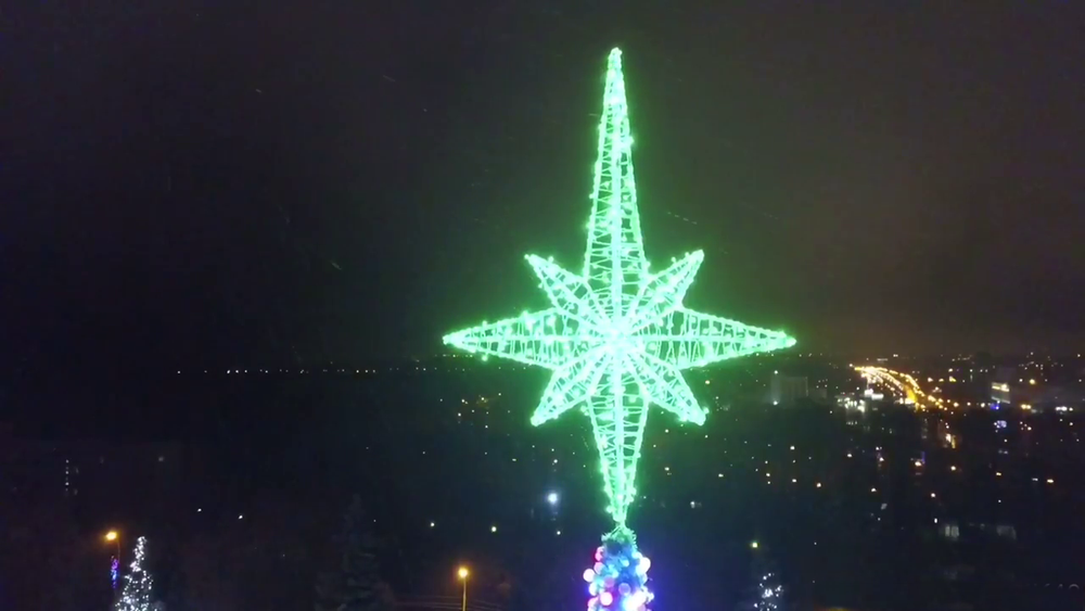 Макушка - Звезда на елку «Роза Ветров» зеленая