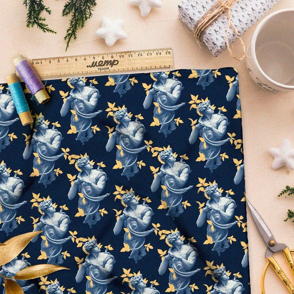 Ткань премиум флис вдохновение античности