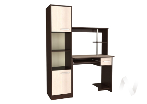 Стол компьютерный Дебют с пеналом (венге/лоредо)