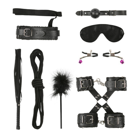 Набор BDSM Интимная жизнь 10 предметов, черный