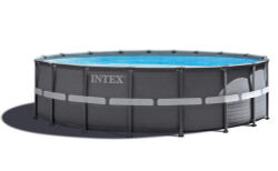 Каркасный бассейн Intex Ultra Frame, 549х132 см + песочный ф/насос, лестница, тент, подстилка (26330)