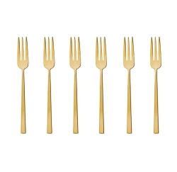 Sambonet - Набор из 6 вилок Rock PVD Gold / артикул   52762GA5  / GTIN 8014808350764