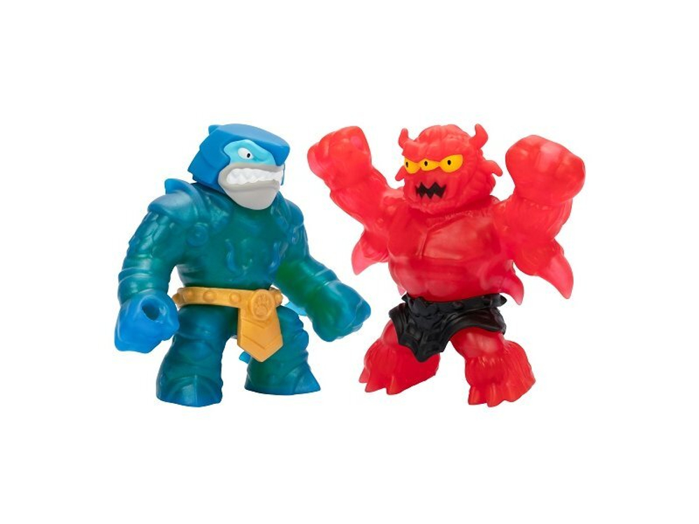 GooJitZu Игровой набор 43499 "Сир Траш VS Варвар Рэдбек Стретч Страйкерс" — тянущаяся фигурка Гуджитсу, суперэластичная