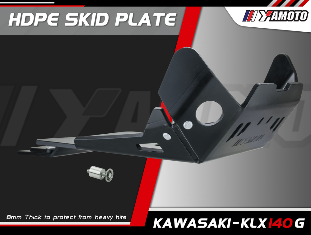 Yamoto Plastic Skid Plate for Kawasaki KLX125-140-150. HDPE