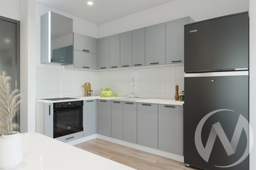 Кухня "Валерия-М": Альбион софт (корпус белый)