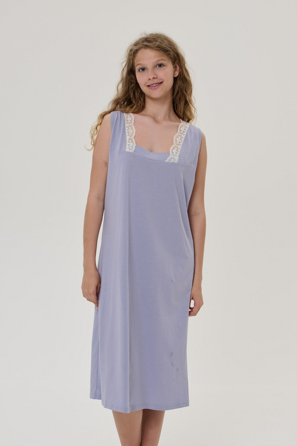 Ночная сорочка цвет голубой