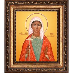 Анна Остроглазова святая мученица. Икона на холсте.