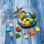 Ластики для карандашей «Новогодний шар», цвет микс