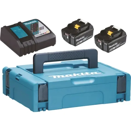 Два аккумулятора BL1860B и зарядное устройство DC18RC Makita 198116-4