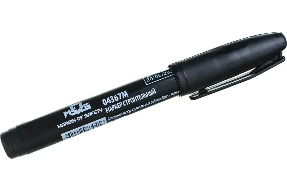 04367М Маркер перманентный строительный, черный MOS