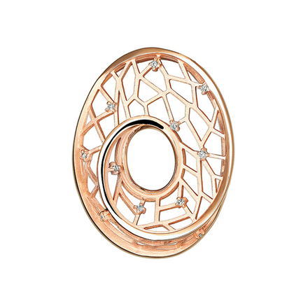 Подвеска с бриллиантом  из красного золота JA-P-1П617631