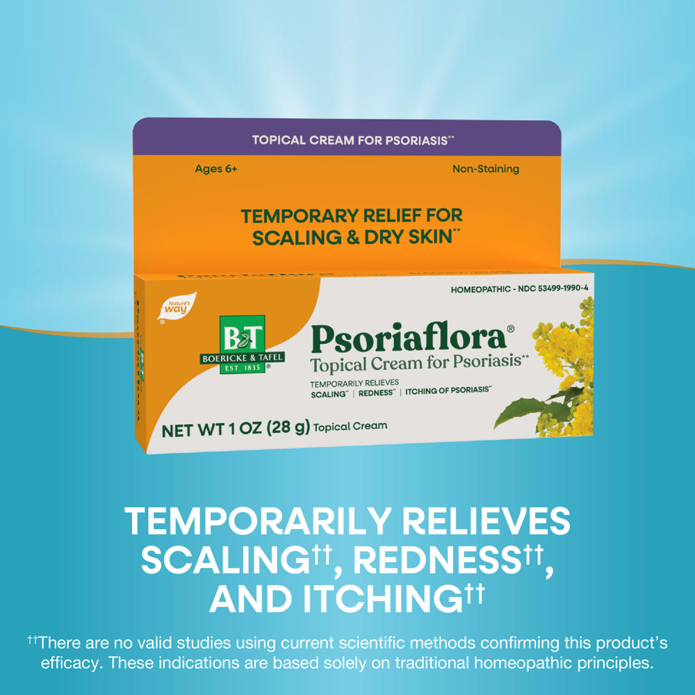 Boericke & Tafel, Psoriaflora®, крем для местного применения для детей от 6 лет, 28 г (1 унция)