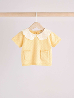 Вязаная футболка и шорты в комплекте для малышей Next AA8-204, Желтый