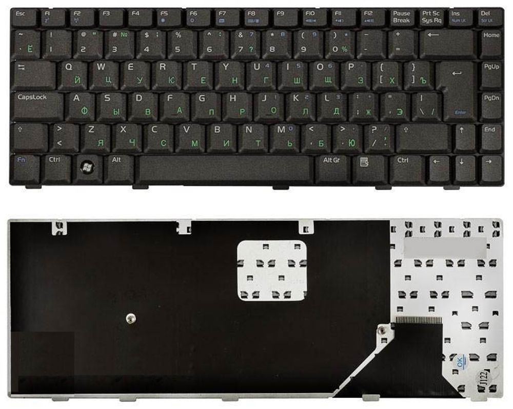 Клавиатура для ноутбука Asus A8, F8, N80, N81A, W3, Z99 Series (черная)