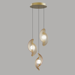 Подвесной светильник MD24030035-3A brass/amber