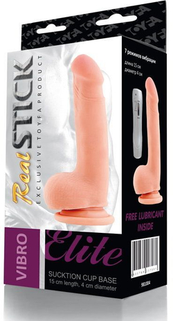 Вибратор RealStick Elite телесный 18,5 см прямой