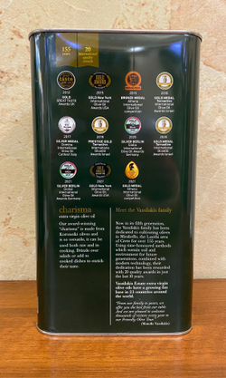 Оливковое масло греческое CHARISMA Extra Virgin в жестяной канистре 3 литра, Греция (Крит)