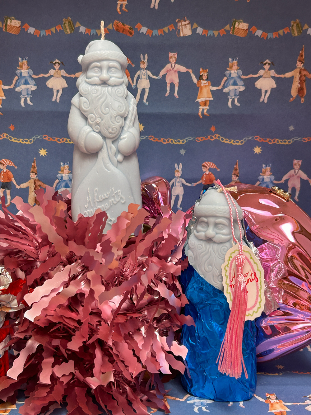 Новогодняя свеча "Шоколадный Дед Мороз"