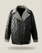 Куртка- косуха с акцентными лацканами