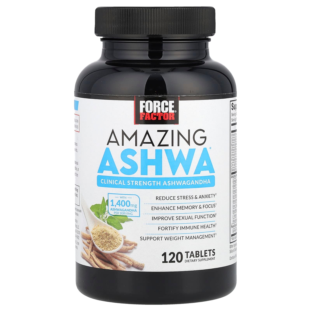 Force Factor, Amazing Ashwa®, 120 таблеток