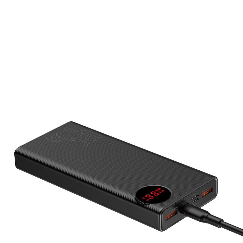 Внешний аккумулятор Baseus Mulight Digital Display Quick Charge Power Bank 45W 20000mAh - Black