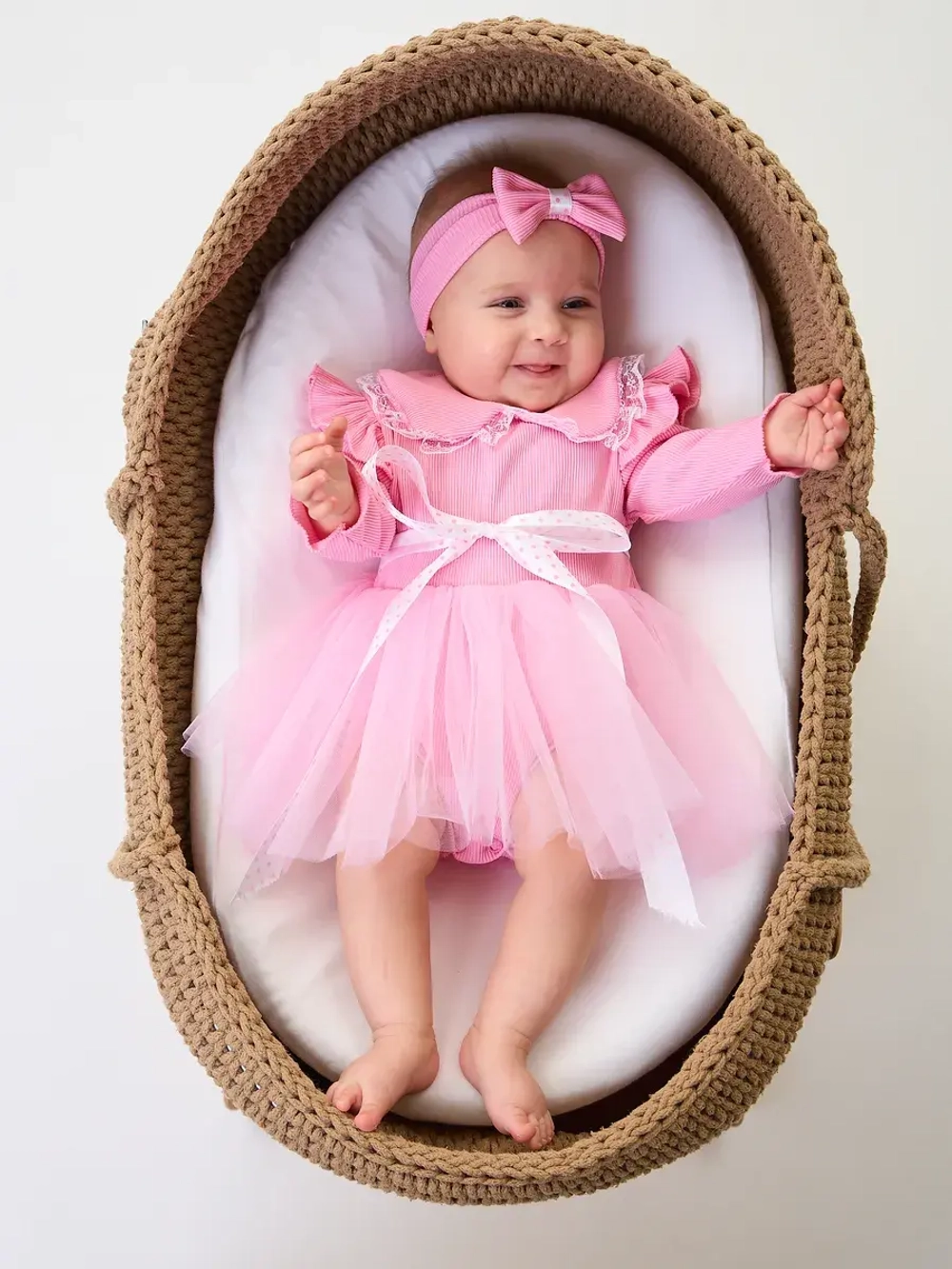 Платье-боди для новорожденной