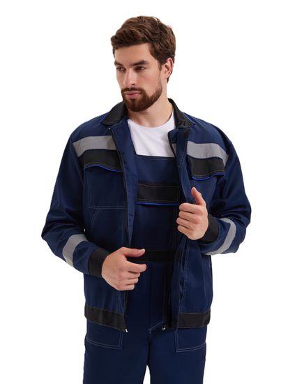 Костюм "Система" (куртка, полукомбинезон) т.синий/черный