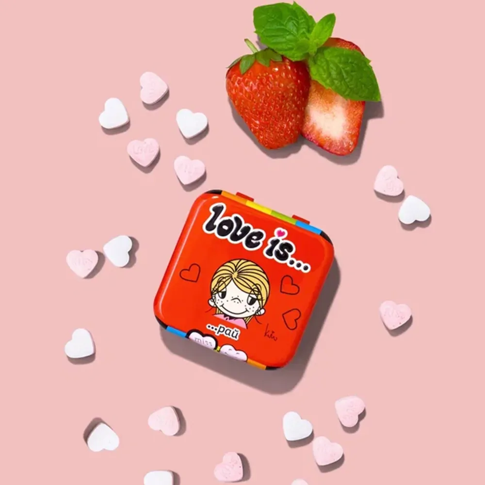 Освежающие конфеты Love Is в форме сердца со вкусом клубники, 20 г