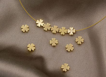 Мини-бусины Клевер 5мм (10 штук)