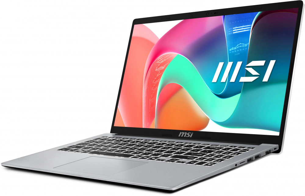 Ноутбук  MSI Modern 15 F13MG-202XRU 15.6 ", Core i7, 16 Гб RAM, 1 Тб SSD, Iris Xe Graphics, Серебристый