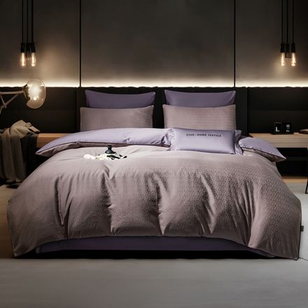 КПБ на резинке Сатин-Жаккард Тессоро MTR008, Евро